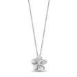 Enchanted Disney Fine Jewelry Sterling Silver with Accent Diamonds Moana Plumeria Flower Pendant Necklace Online now