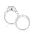 Enchanted Disney Fine Jewelry 14K White Gold with 1 CTTW Diamond and Created Blue sapphire Disney Cinderella Bridal Set Discount