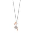 Enchanted Disney Fine Jewelry 14K Rose Gold over Sterling Silver with 1 10 CTTW Diamond Mulan Pendant Necklace For Discount