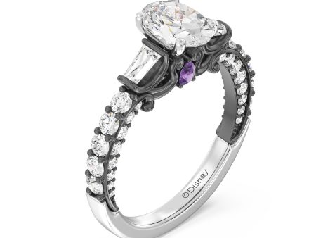 Enchanted Star Lab Grown Diamond Ursula Amethyst Peek-a-Boo Engagement Ring on Sale