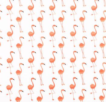 Flamingo Peach White Fabric by the yard Hot on Sale