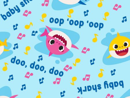 Baby Shark Music Toss Fabric by the yard Hot on Sale