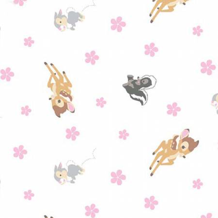 Disney Bambi Thumper Woodland Dreams Toss Fabric by the yard Supply