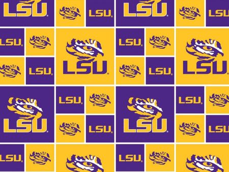 Louisiana State University Tigers Cotton Fabric by the yard Cheap