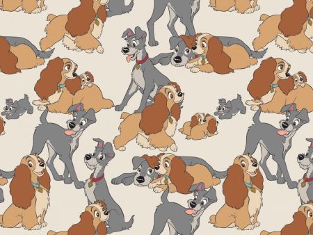 Disney Lady and The Tramp Perfect Family Fabric by the yard Supply