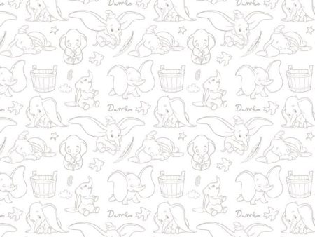 Disney Dumbo Elephant Outline Fabric by the yard Online