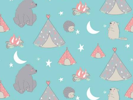 Camp Wee One Campsite Fabric by the yard Online