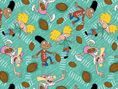 Nickelodeon Hey Arnold Hey Football Head Fabric by the yard on Sale