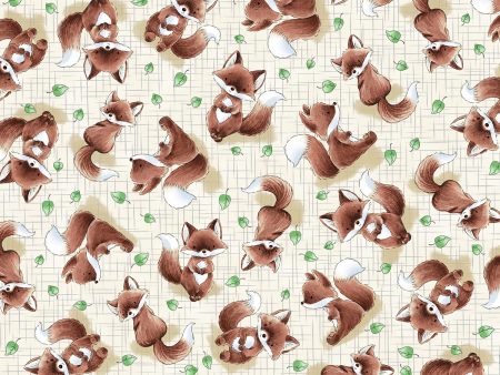 Bunnies Foxes Fabric by the yard For Sale