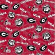 NCAA Georgia Tone on Tone Cotton Fabric by the yard Supply