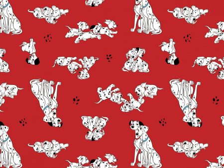 Disney 101 Dalmatians Pongo Perdy and Puppies Fabric by the yard For Discount