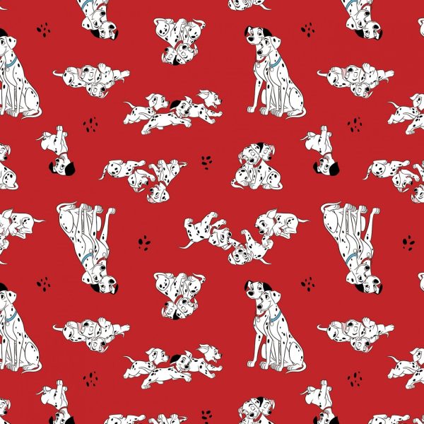 Disney 101 Dalmatians Pongo Perdy and Puppies Fabric by the yard For Discount