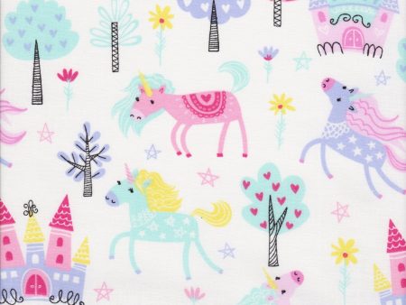 Unicorn and Castle Fabric by the yard Discount