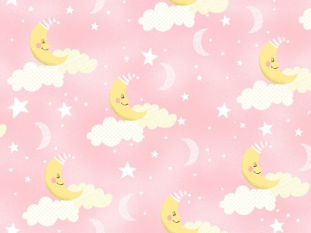 One Sheep, Two Sheep Clouds Stars Moon Fabric by the yard Online Hot Sale