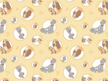 Disney Lady and The Tramp Family Fabric by the yard Online Sale