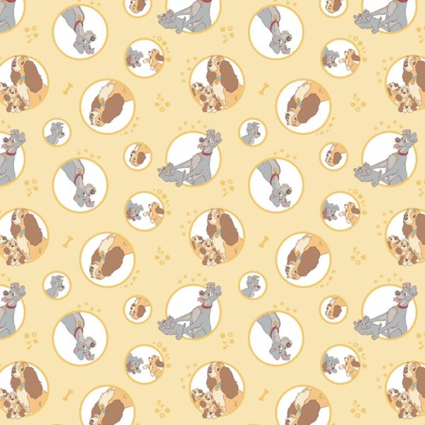 Disney Lady and The Tramp Family Fabric by the yard Online Sale