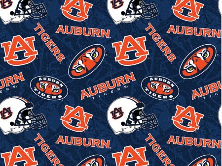 NCAA Auburn Tone on Tone Cotton Fabric by the yard Hot on Sale