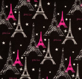 Paris Fashion Eiffel Tower Fabric by the yard Sale