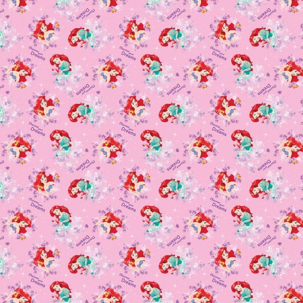 Disney Princess Little Mermaid Ariel Discover Your Friends Fabric by the yard For Discount