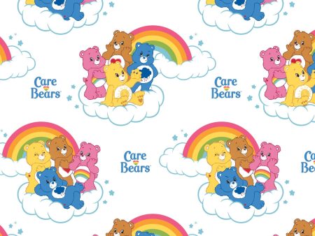 Disney Care Bears Rainbow in White Fabric by the yard Online