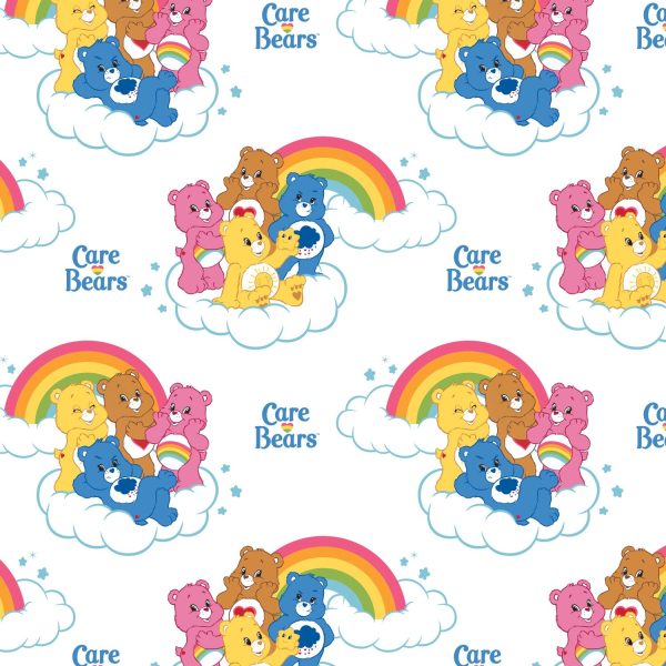 Disney Care Bears Rainbow in White Fabric by the yard Online