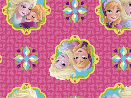 Disney Frozen Elsa Anna Framed Fabric by the yard on Sale