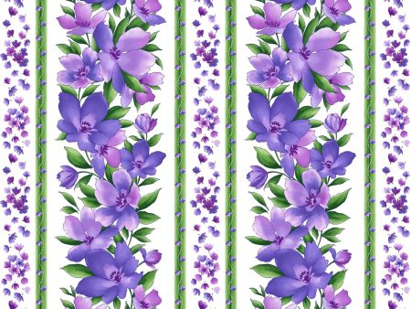 Catalina Ultra Violet Floral Lilac Fabric by the yard Sale