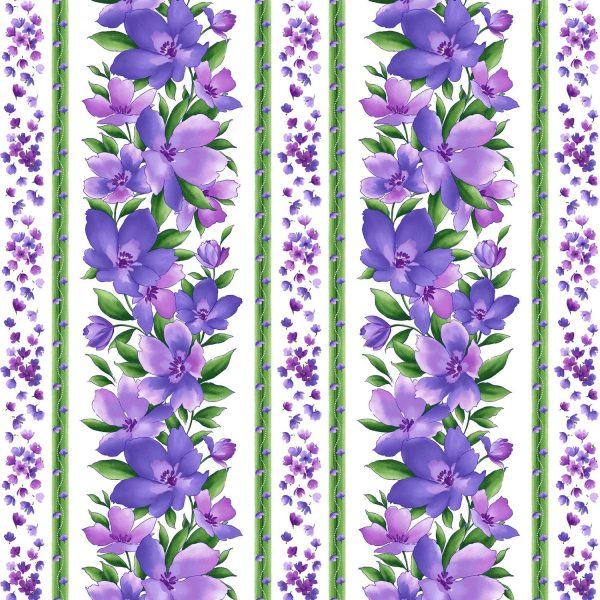 Catalina Ultra Violet Floral Lilac Fabric by the yard Sale