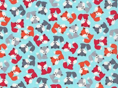 Urban Zoologie Minis Foxes Fabric by the yard Supply