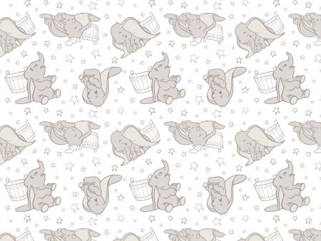 Disney Dumbo Elephant Stars Fabric by the yard Sale