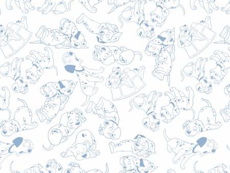 Disney 101 Dalmatians Outlines Fabric by the yard Fashion