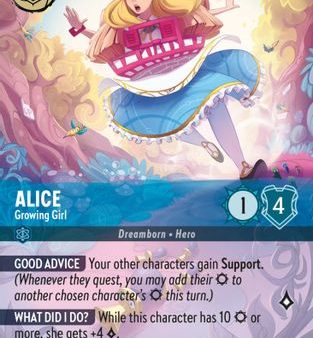 Alice - Growing Girl (Enchanted) (213 204) - Rise of the Floodborn Holofoil [Enchanted] on Sale