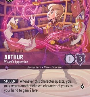 Arthur - Wizard s Apprentice (Enchanted) (207 204) - Rise of the Floodborn Holofoil [Enchanted] Sale