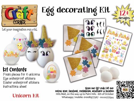 Egg colouring kit 8 (3D unicorn kit) Online Hot Sale