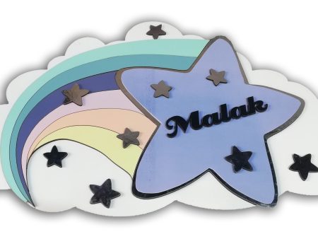 Cloud, star rainbow baby sign Discount