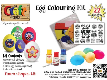 Egg colouring kit 11 (Foam shapes kit) For Cheap