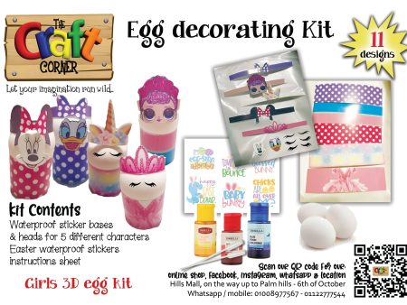 Egg colouring kit 9 (3D girls characters kit) Cheap