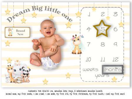 Baby milestone pictures mat set (Animals) Online Sale