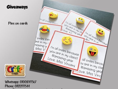 Emoji s pins on cards Online