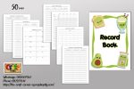 Avocado theme record book Discount