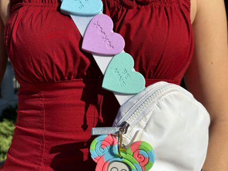 Convo Heart 3pc Set Belt and Bag Charms Supply