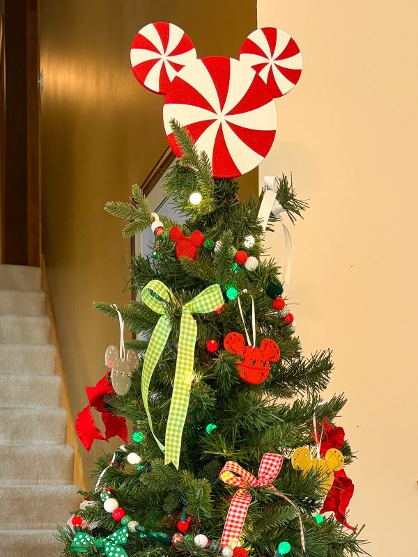 Peppermint Swirl Christmas Tree Topper Hot on Sale