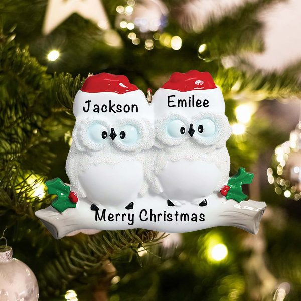 Owl Couple Christmas Ornament Online Hot Sale