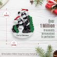 Panda Family of 2 Christmas Ornament Fashion