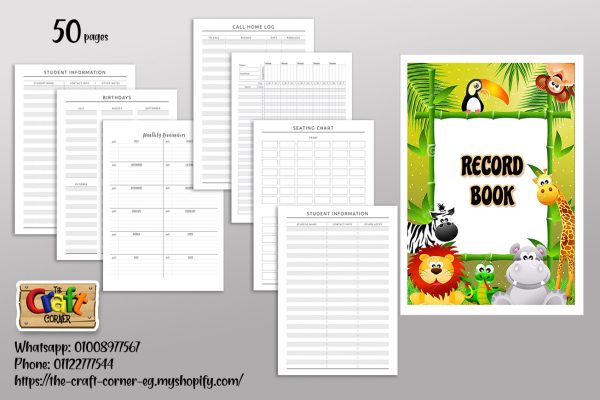 Animals theme record book Fashion