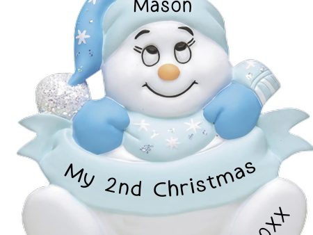 Baby 2nd Christmas Ornament - Blue Boy on Sale