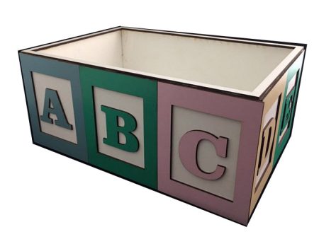 ABC wooden box (open) For Cheap