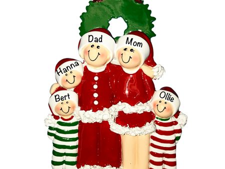 Christmas Pajama Family of 5 Christmas Ornament Fashion