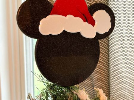 Classic Mouse Christmas Tree Topper with optional hat bow Online