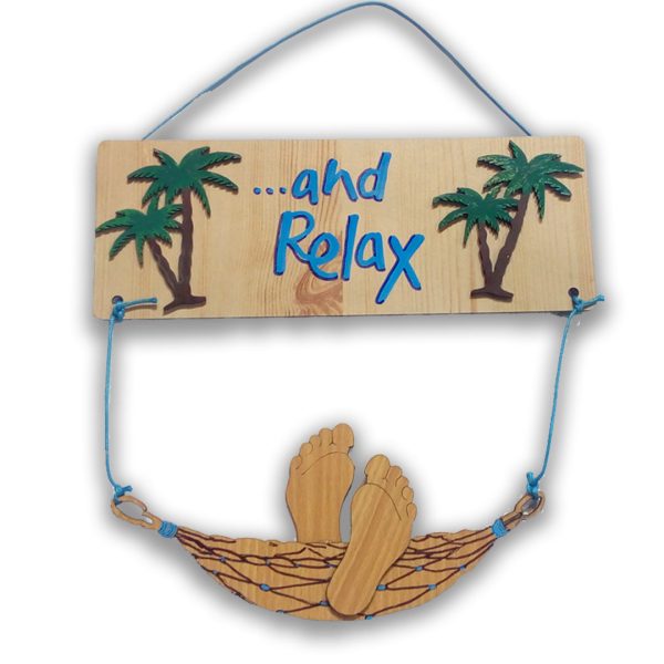 And relax  wooden plaque Discount